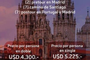 Camino de Santiago con Pretour en Madrid y Postour en Portugall