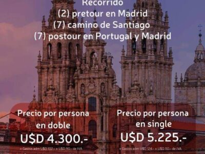 Camino de Santiago con Pretour en Madrid y Postour en Portugall